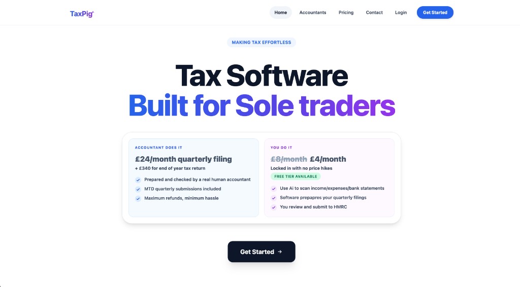TaxPig — tax software for sole traders
